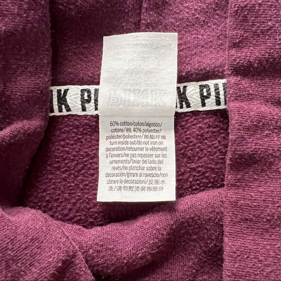 VS PINK Funnel Neck Pullover Purple M Medium - Picture 11 of 11